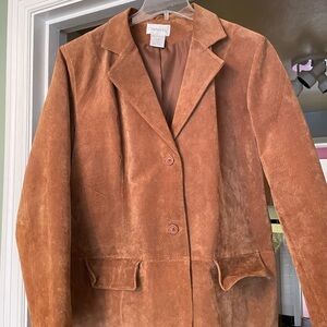Chadwicks Women's Tan Suede Blazer. 20W. Vintage. Great used condition. LOOS.